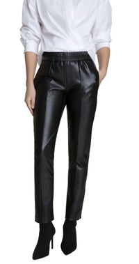 Elliott Lauren - Vegan Leather Pant With Seaming