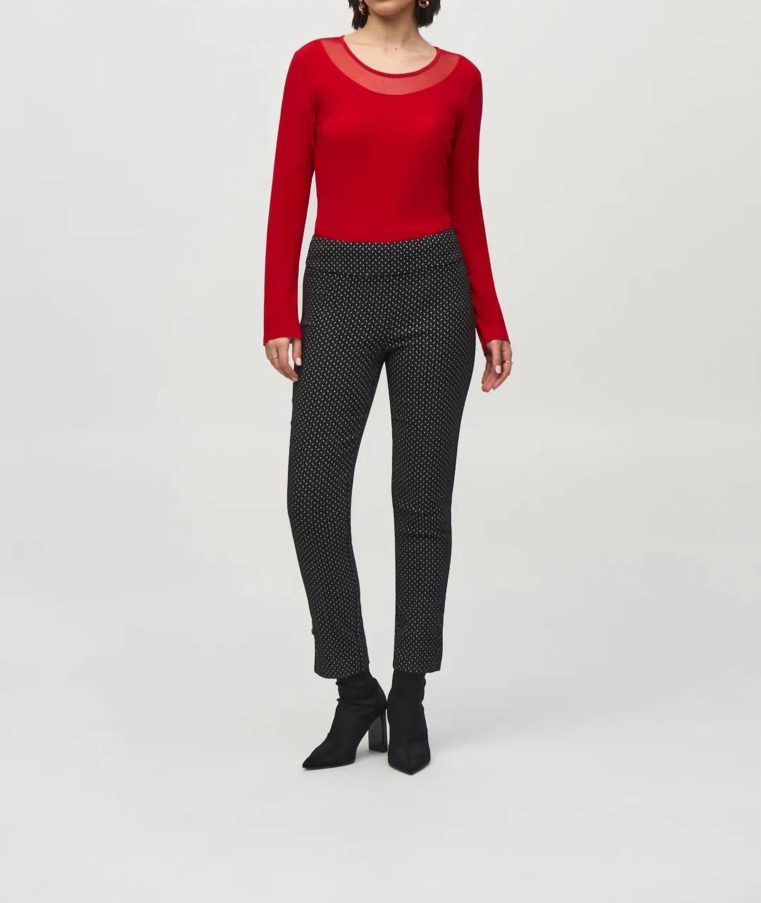 Joseph Ribkoff - LONG SLEEVE MESH NECK TOP
