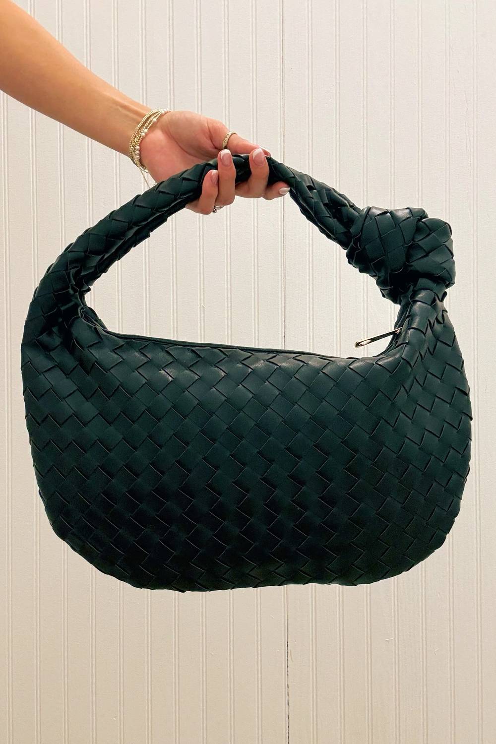 H&D Accessories - Women's Braided Hobo Bag