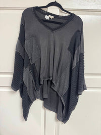 Pol - Women's V-neck Knit Poncho Top