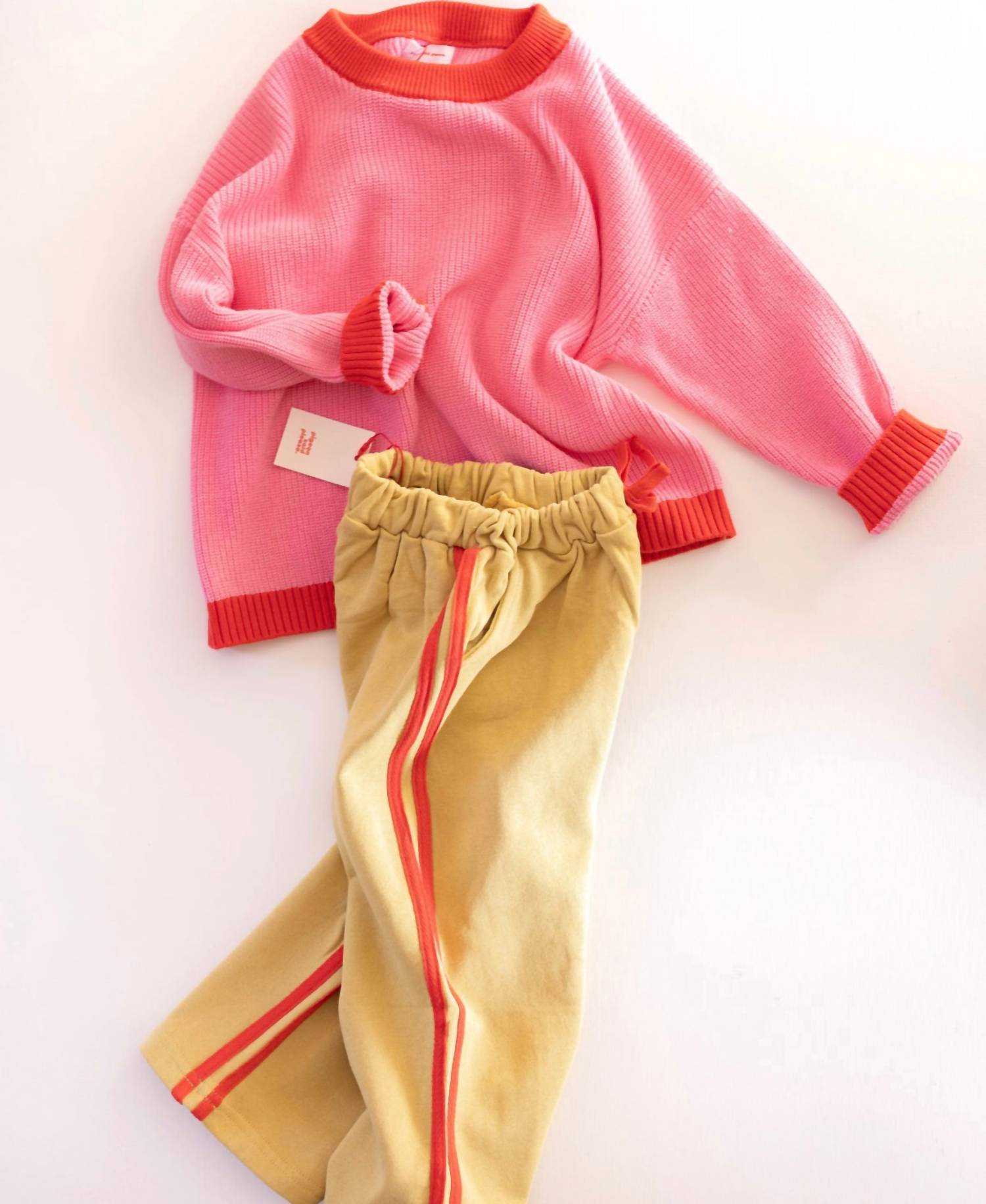 Pigeon said please Girl's Strawberry Jam Pullover in pink - kids' sweater - view 6