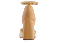 Andrea - Women's Heeled Ankle Strap Sandals