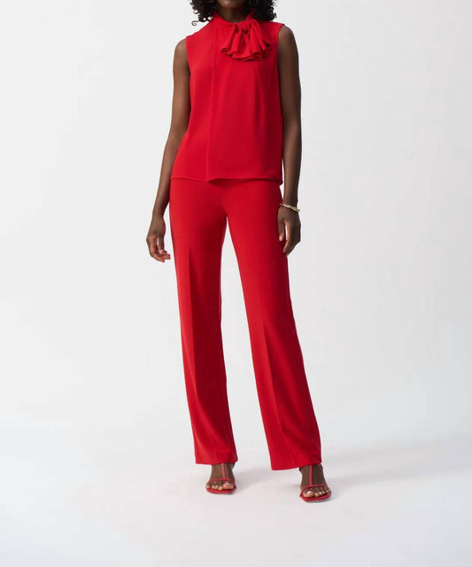 Joseph Ribkoff - Bow Collar Sleeveless Lightweight Top