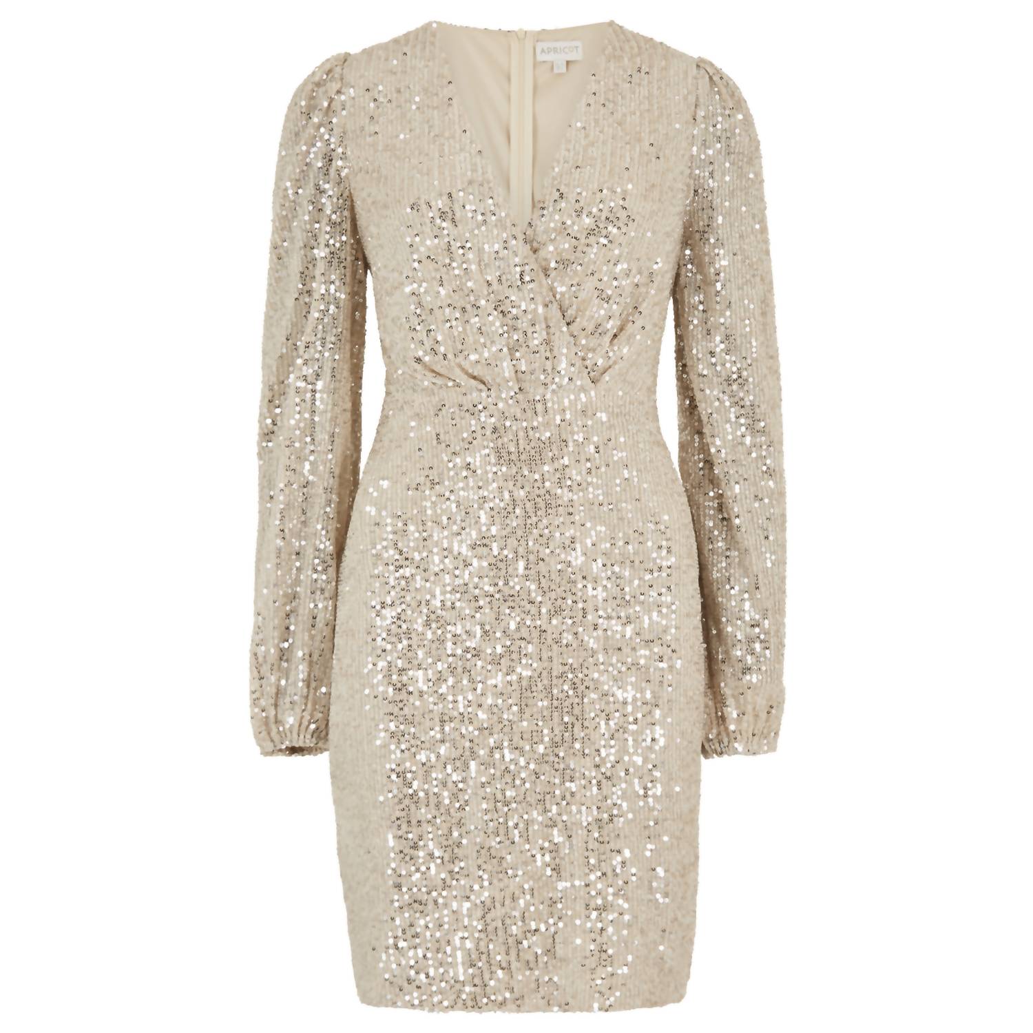 Sequin X-Over Bodycon Dress
