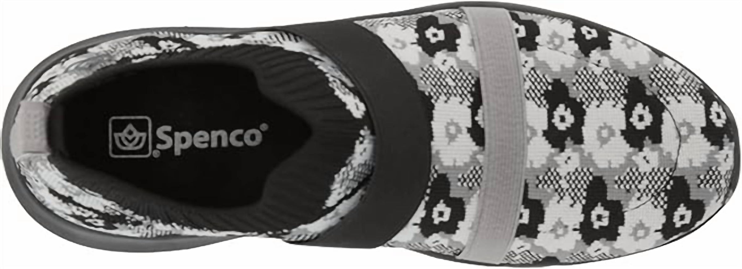 Spenco Women's Karma Stretch Floral Shoes in black white - women's sneaker - view 6