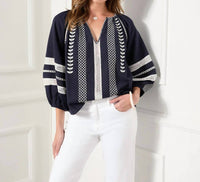 Karen Kane - Nora Embroidered Peasant Top