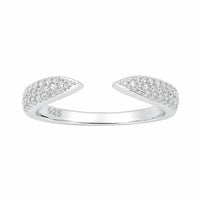 Allyanna Gifts - Women's Moissanite Pave Open Gap Wedding Ring Band