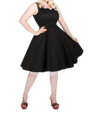 Orchid Bloom - Queen Neck Swing Dress