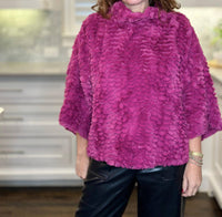 Ivy Jane - Feather Faux Fur Popover Top
