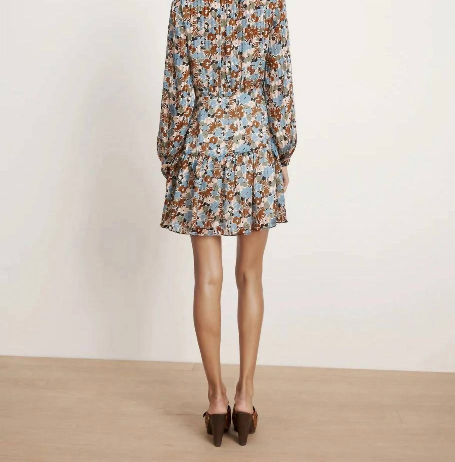 Veronica Beard - Nyjah Floral Long Sleeve Silk Minidress