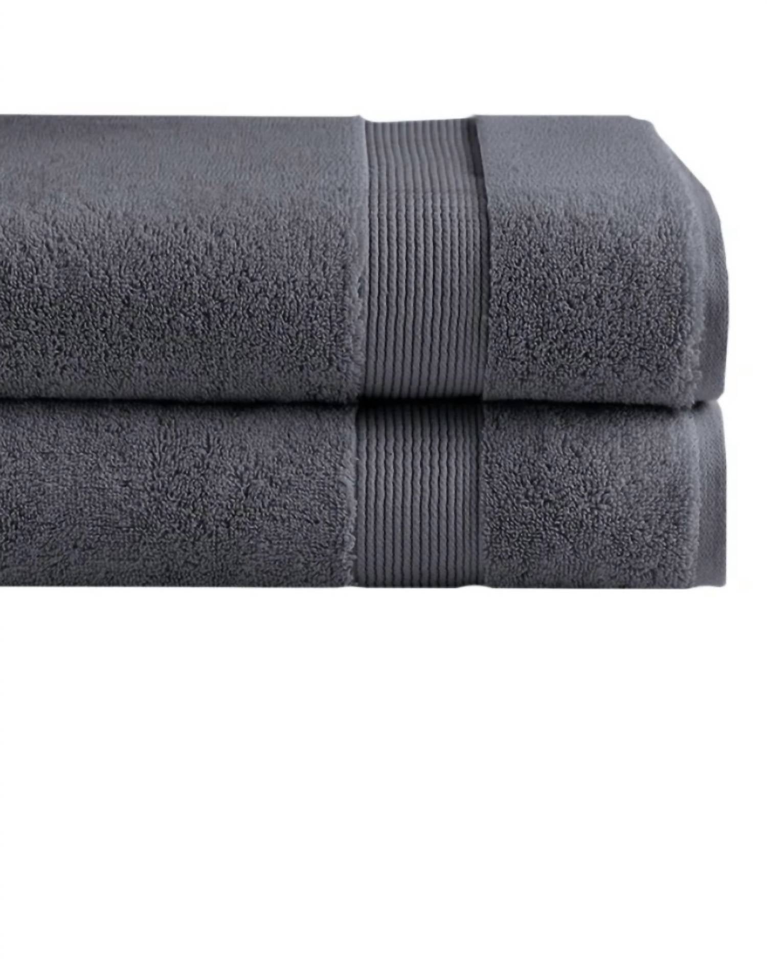 Under the Canopy Classic Organic 2-piece Bath Towel Set in charcoal - item - detail view