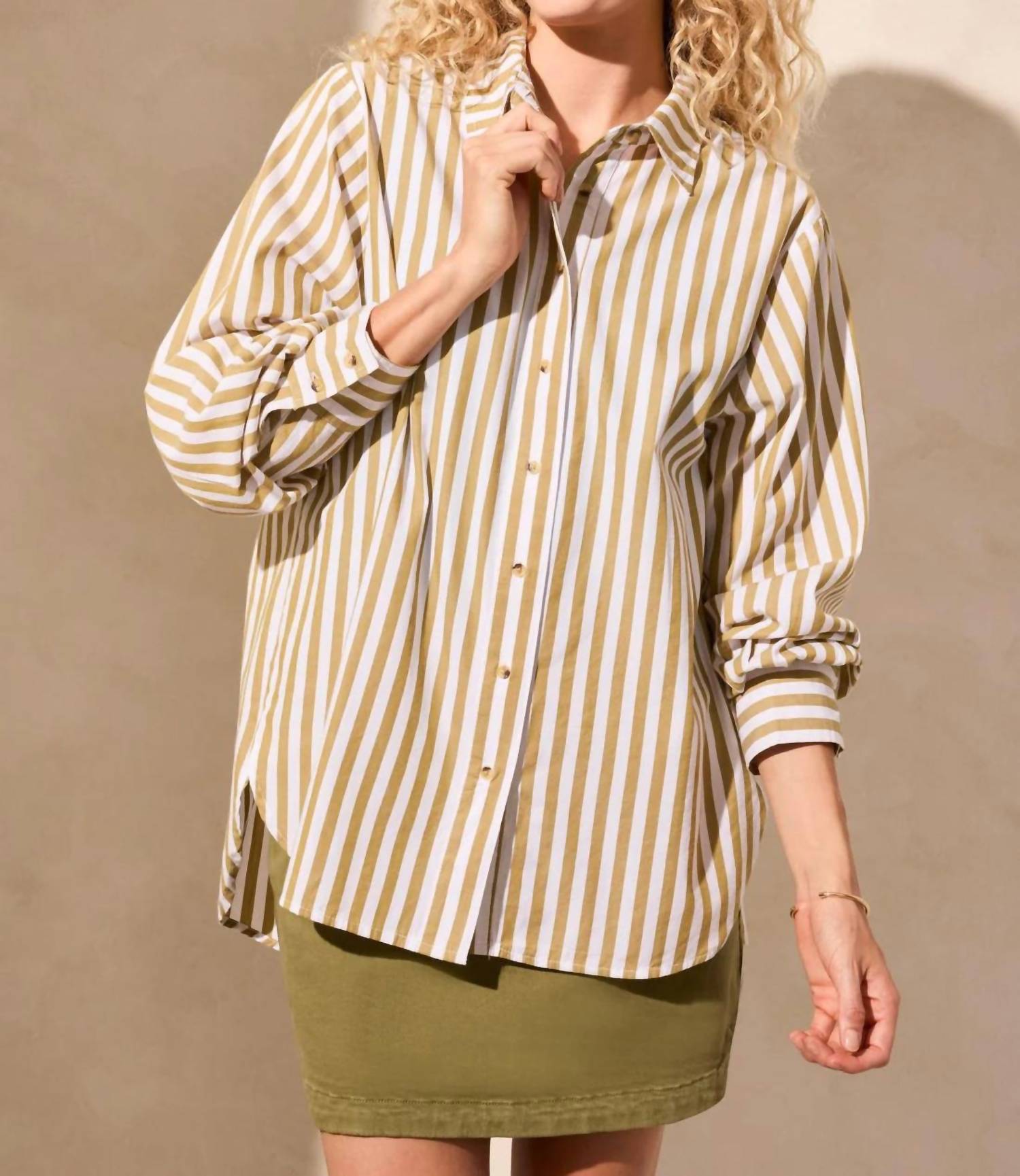 Tribal - Stripe Button-front Shirt