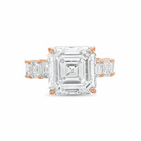 Diana M Jewels - Women's Asscher Lab-Grown Diamond Engagement Ring (12.00 Ct) - Luxe