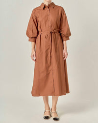 English Factory - Flared Shirt Midi Dress