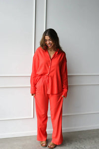 Elan - Button Front Lounge Top