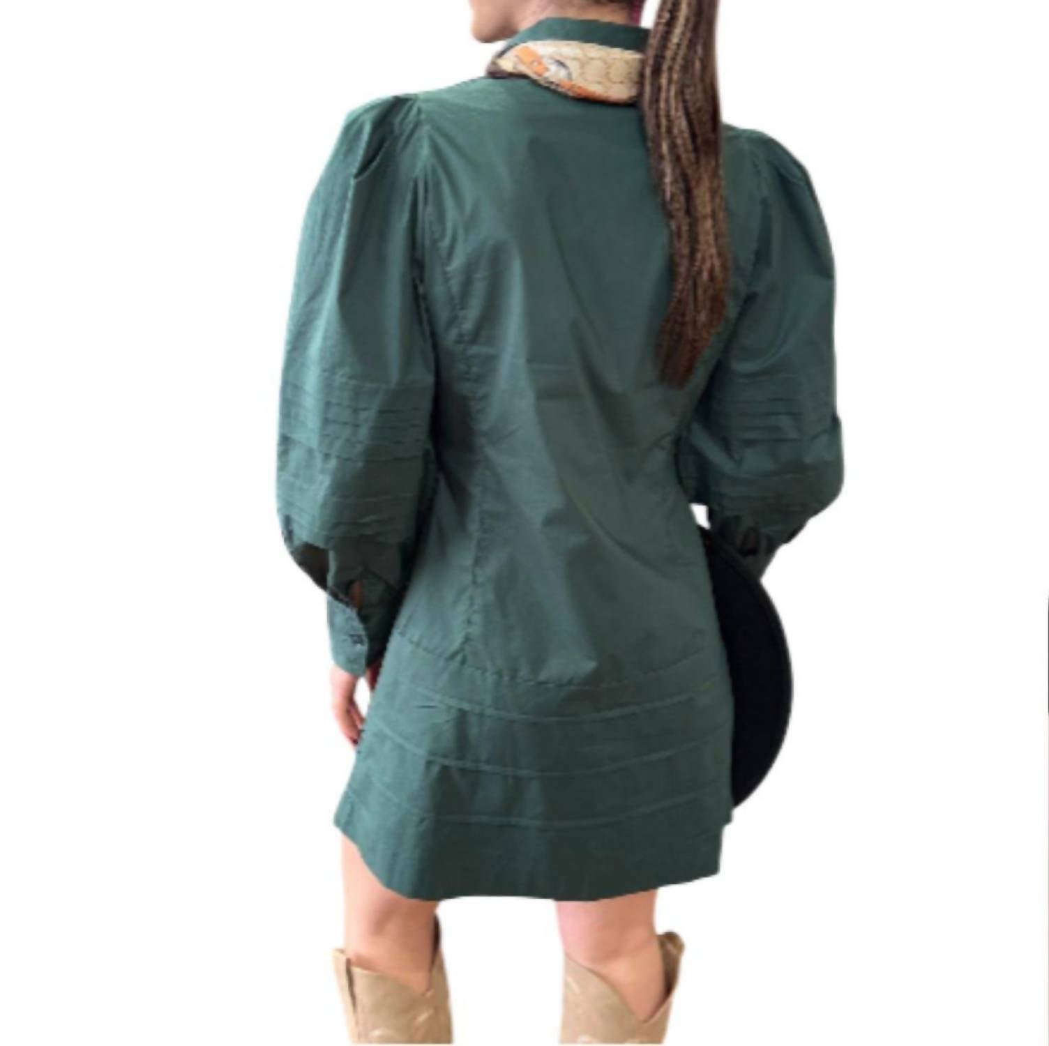 &Merci - Pin Tuck Detail Button Down Mini Dress