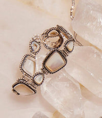 Barse Women's Toggle Bracelet in mother of pearl - women's jewelry - detail view