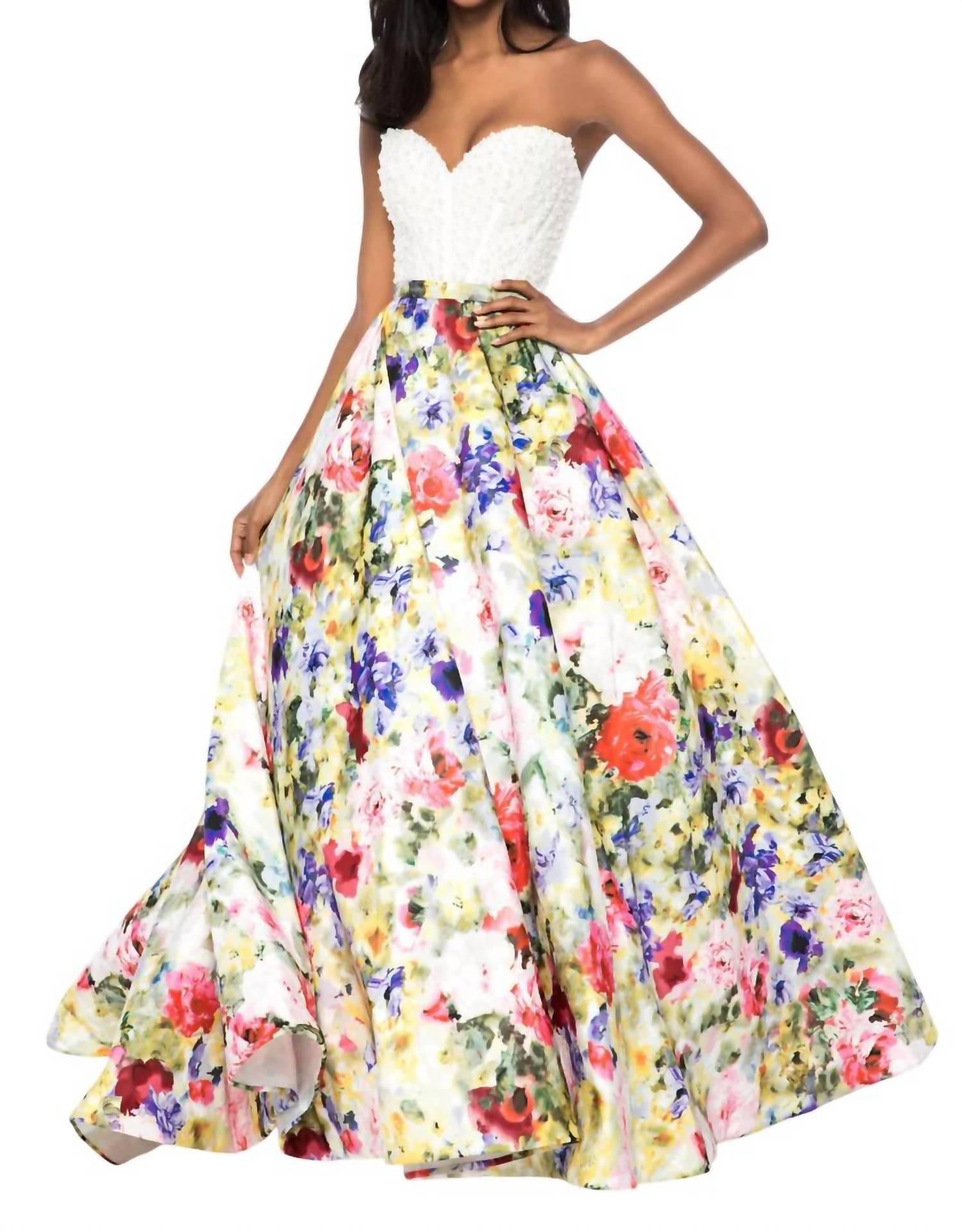 Sherri Hill - Beaded Corset Bodice Prom Dress