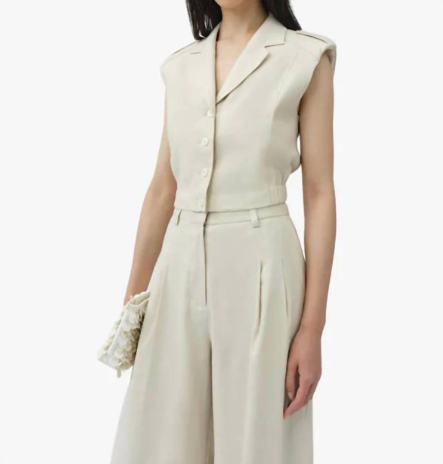 Simkhai - York Cropped Linen Vest