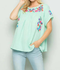 See And Be Seen - On The Border Embroidered Top
