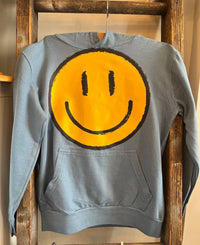Vintage Havana Girls Smiley Hoodie in blue - kids' shirt