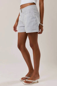 Le Lis - Mid Rise Stripe Shorts
