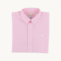 The Beaufort Bonnet Company Dean's List Dress Shirt in pink greenbrier gingham - kids' shirt - view 4
