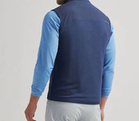 PETER MILLAR Solstice Perf Hybrid Vest in navy - men's jacket - detail view
