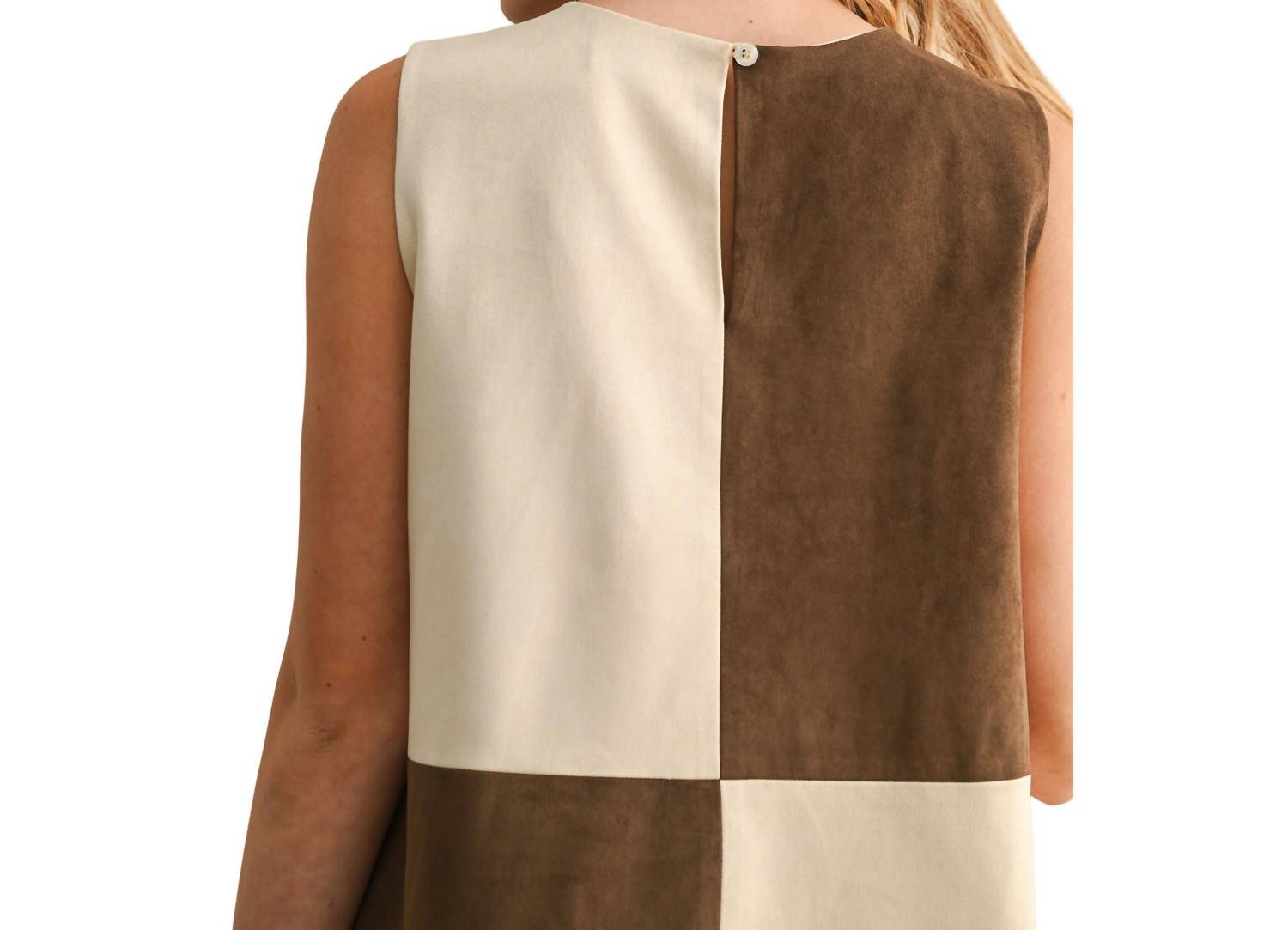 Miou Muse - Ava Suede Mini Shift Dress