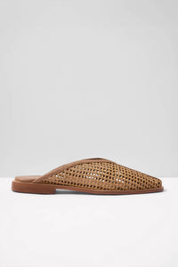 Kaanas - Lagash V-cut Basketweave Mule Flats