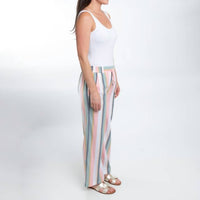 Elsie & Zoey - Medium Striped Adjustable Wide Leg Pant