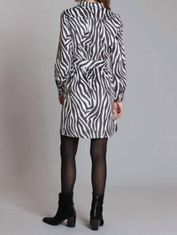 Tyler Boe - Zebra Faux Suede Shirt Dress