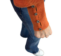 Fate By Lfd - Kiki Waffle Knit Puff Sleeve Sweater