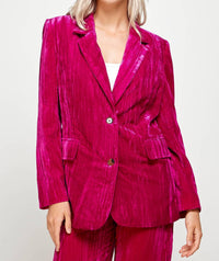 Ellison - Magic Touch Crinkle Velvet Blazer