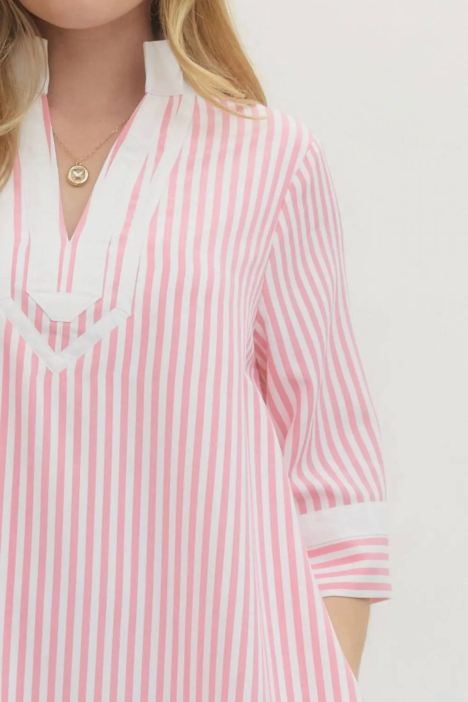 Entro - Josie Contrast Stripe Half Sleeve Mini Dress