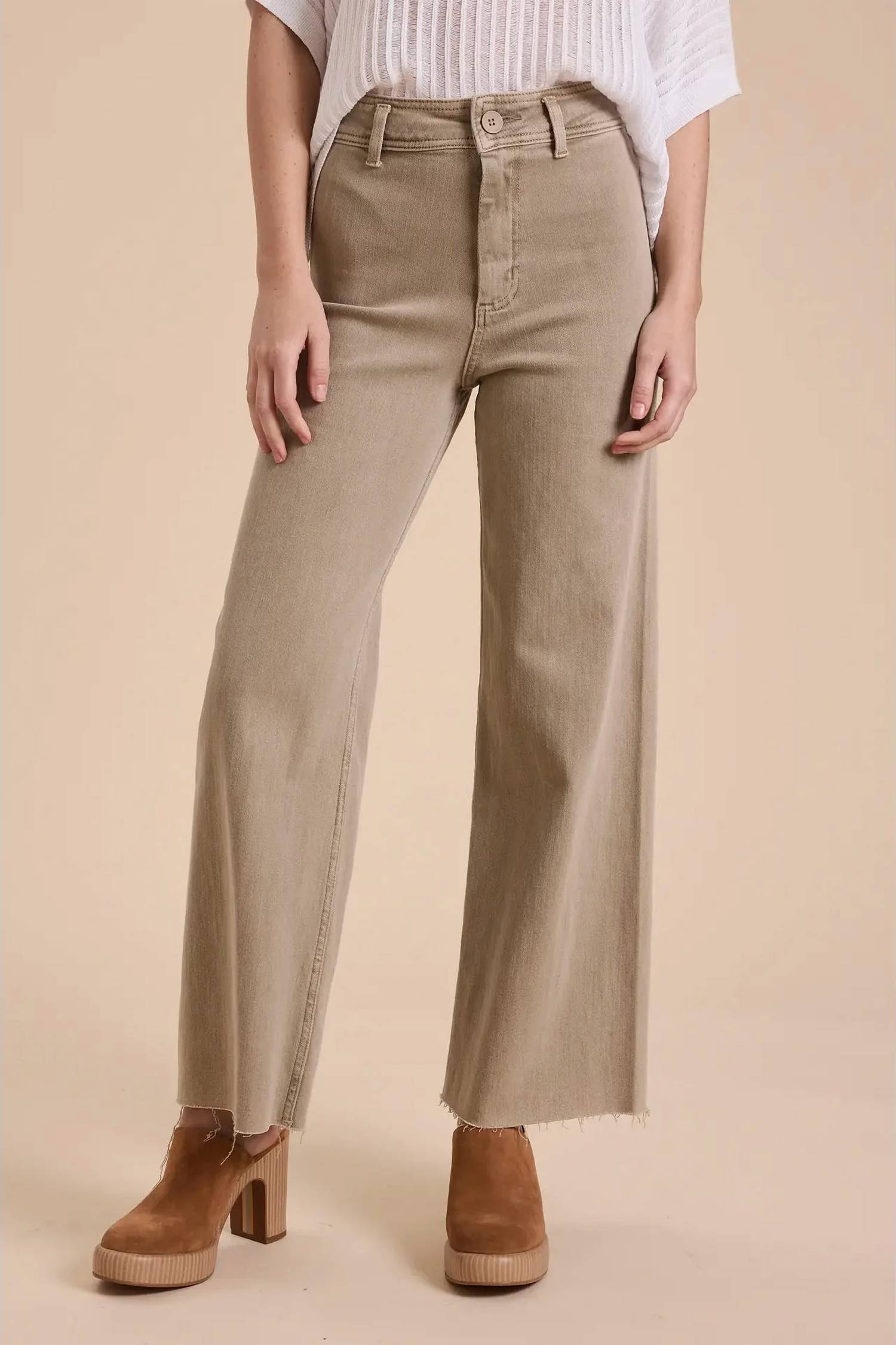 Miou Muse - Straight Wide Leg Denim Pants