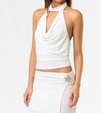 Blue Blush Married In Mykonos Maxi Skirt Set in mykonos maxi skirt set in white - women's skirt - view 4