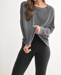 Mono B - Waffle Ribbed Round Neck Pullover
