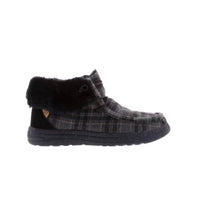 Lamo Women's Cassidy Winter Shoe in charcoal plaid - women's shoe - detail view
