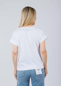 Elliott Lauren - Ramy V-neck Top With Mirror Sequin Detail