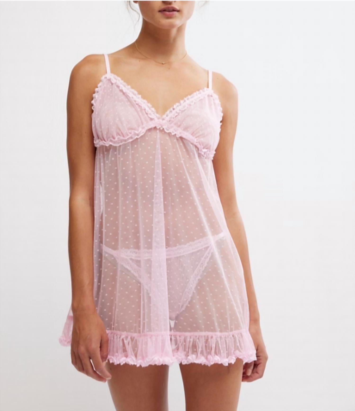 Free People Women's Intimately Heart To Heart Babydoll Slip in pink - women's intimate
