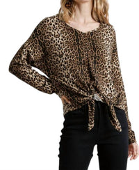 Umgee - Tie Front Leopard Top