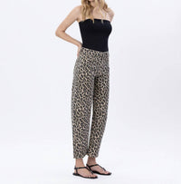 Vervet By Flying Monkey - Wild Ambitions High Rise Leopard Print Barrel Jeans