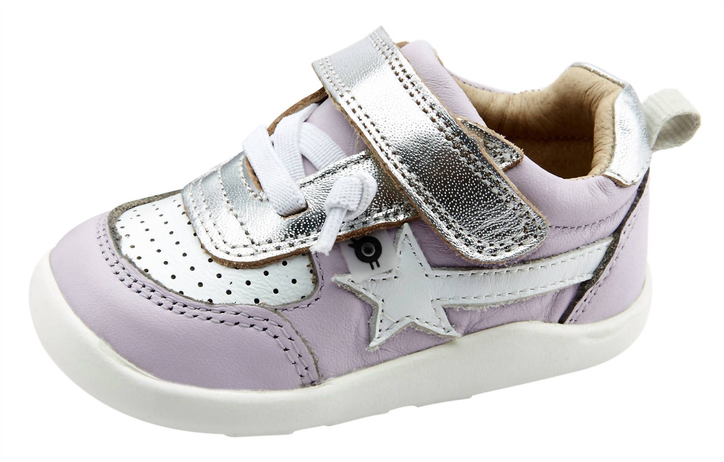 OLDSOLES Girl's Ground Work Sneakers in lilium snow silver - kids' sneaker