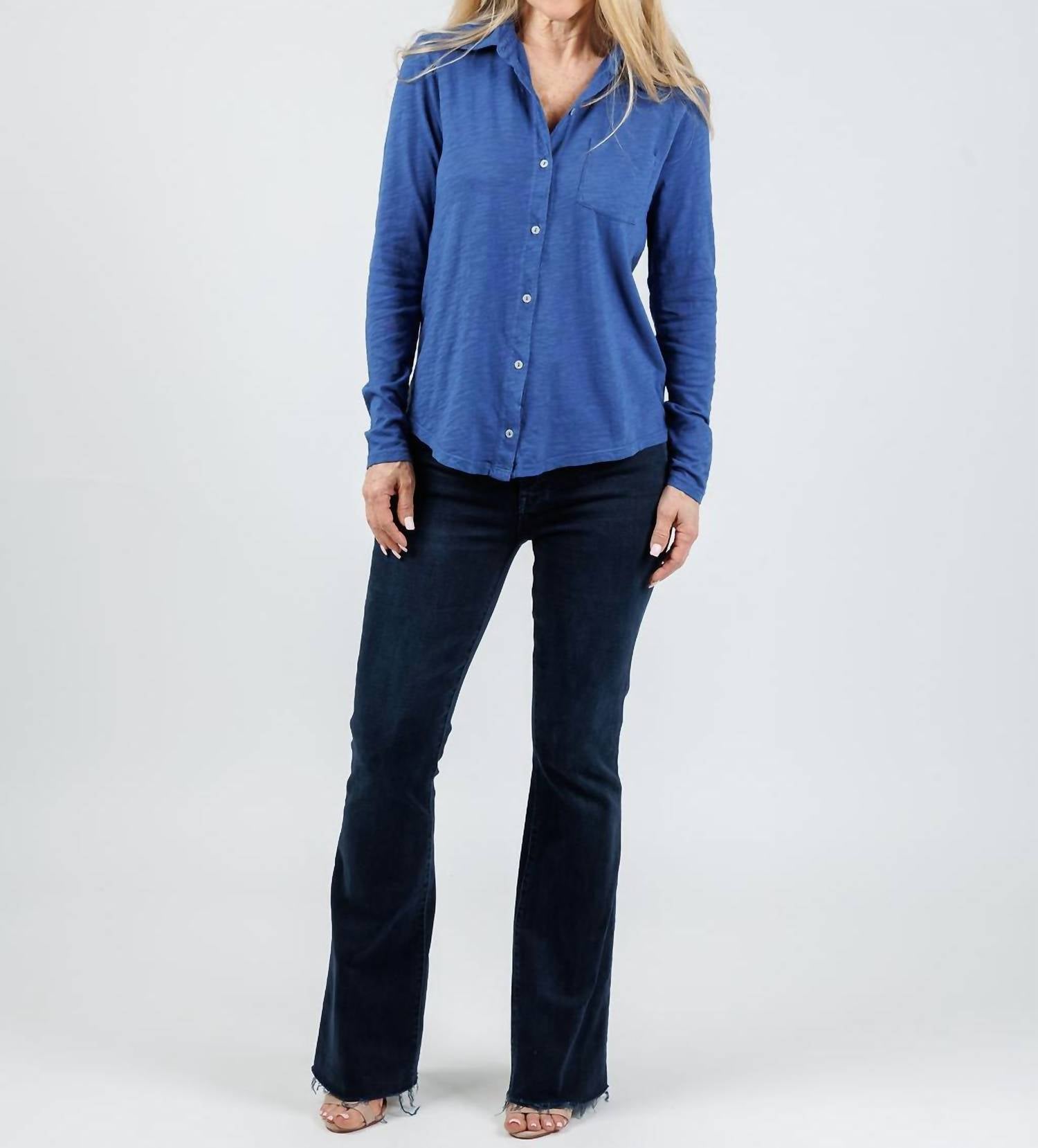 Elliott Lauren - Reese Long Sleeve Button Front Shirt