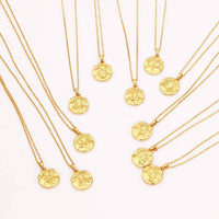 Sahira Jewelry Design - Women's Zodiac Constellation Coin Necklace
