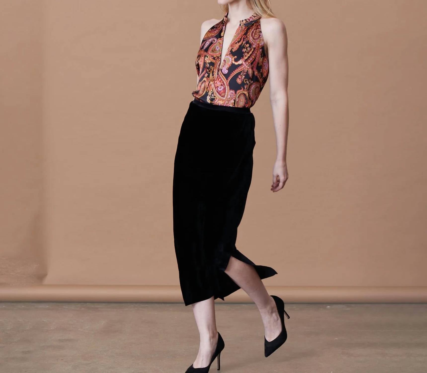 Go By Go Silk - Cutaway Print Top