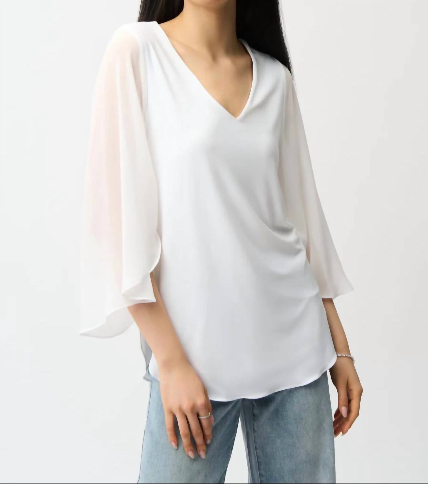 Joseph Ribkoff - Drapey V-neck Tunic