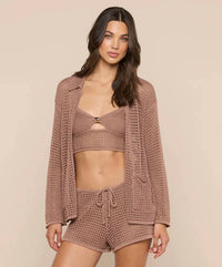 L'Agence - Mariana Pointelle Knit Shirt