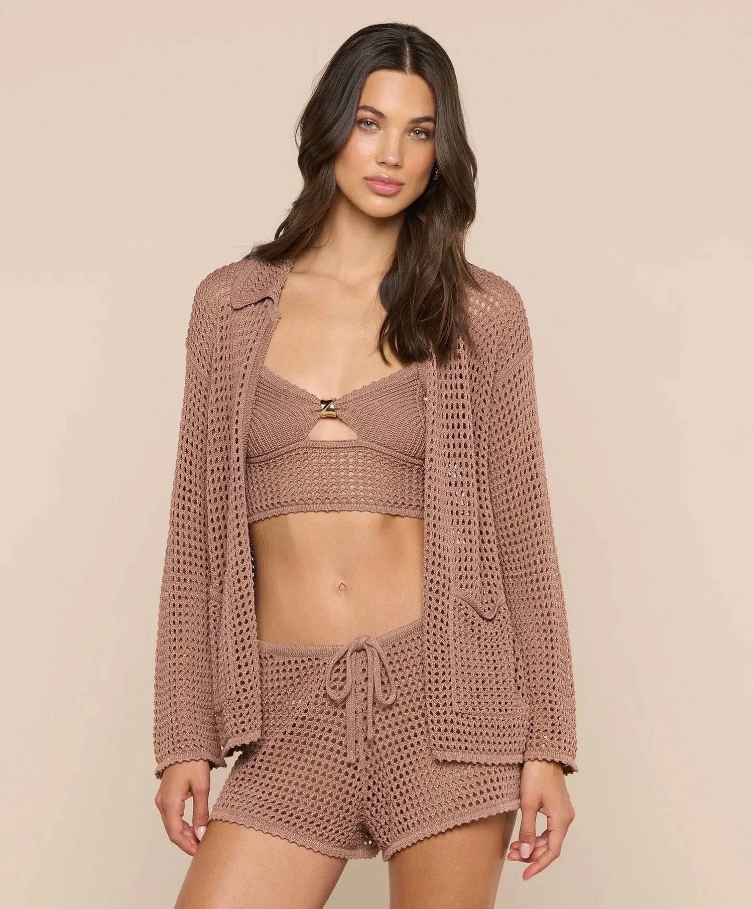 L'Agence - Mariana Pointelle Knit Shirt
